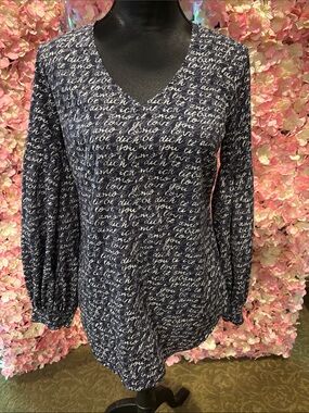 Cabi long sleeve polyester blouse